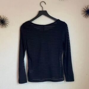 Black Striped Women's Top